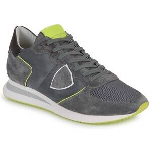 NEW PHILIPPE MODEL men's tropez x low mondial sneakers in neon anthracite jaune